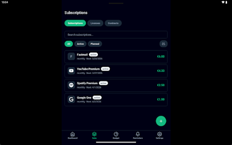 ekspeer: Subscription & Budget Screenshot12