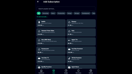 ekspeer: Subscription & Budget Screenshot16