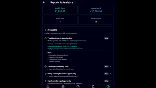 ekspeer: Subscription & Budget Screenshot19