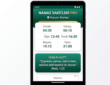 Namaz Vakitleri PRO Screenshot3
