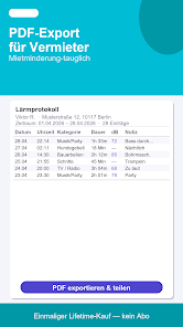 LärmLog: Noise Documentation Screenshot4