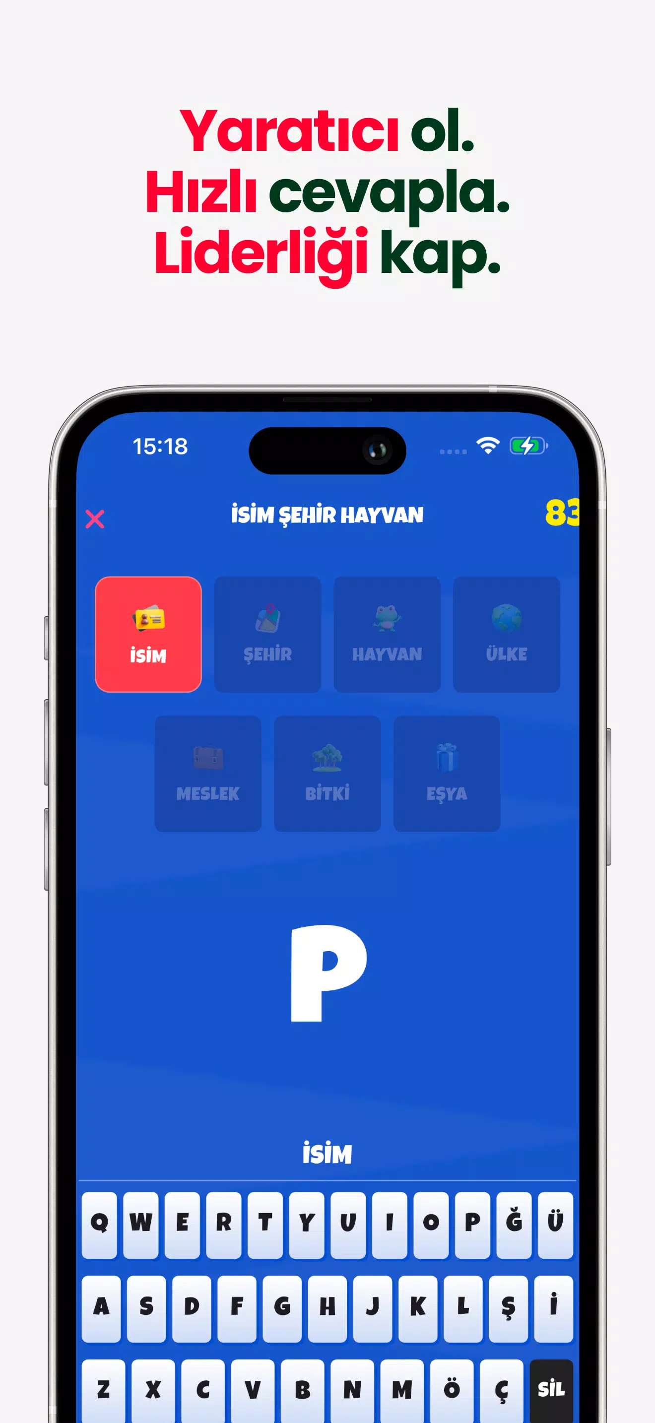 İsim Şehir Hayvan Screenshot7