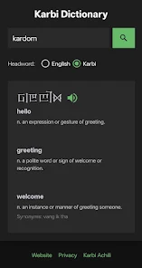 Karbi Dictionary Screenshot1