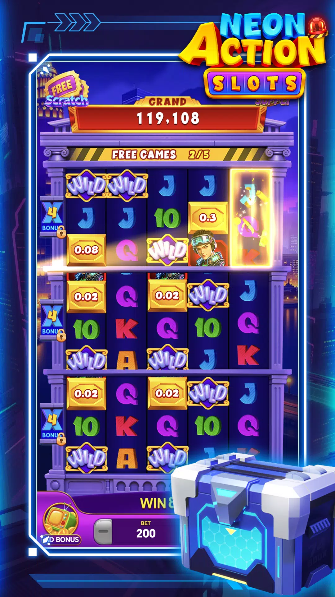 Neon Action Slots Screenshot2