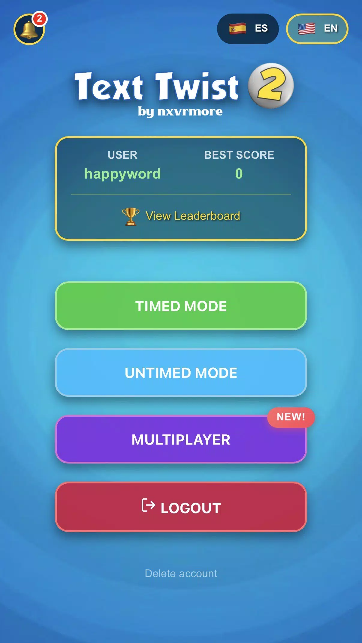 Text Twist 2 Puzzle Word Game Screenshot1