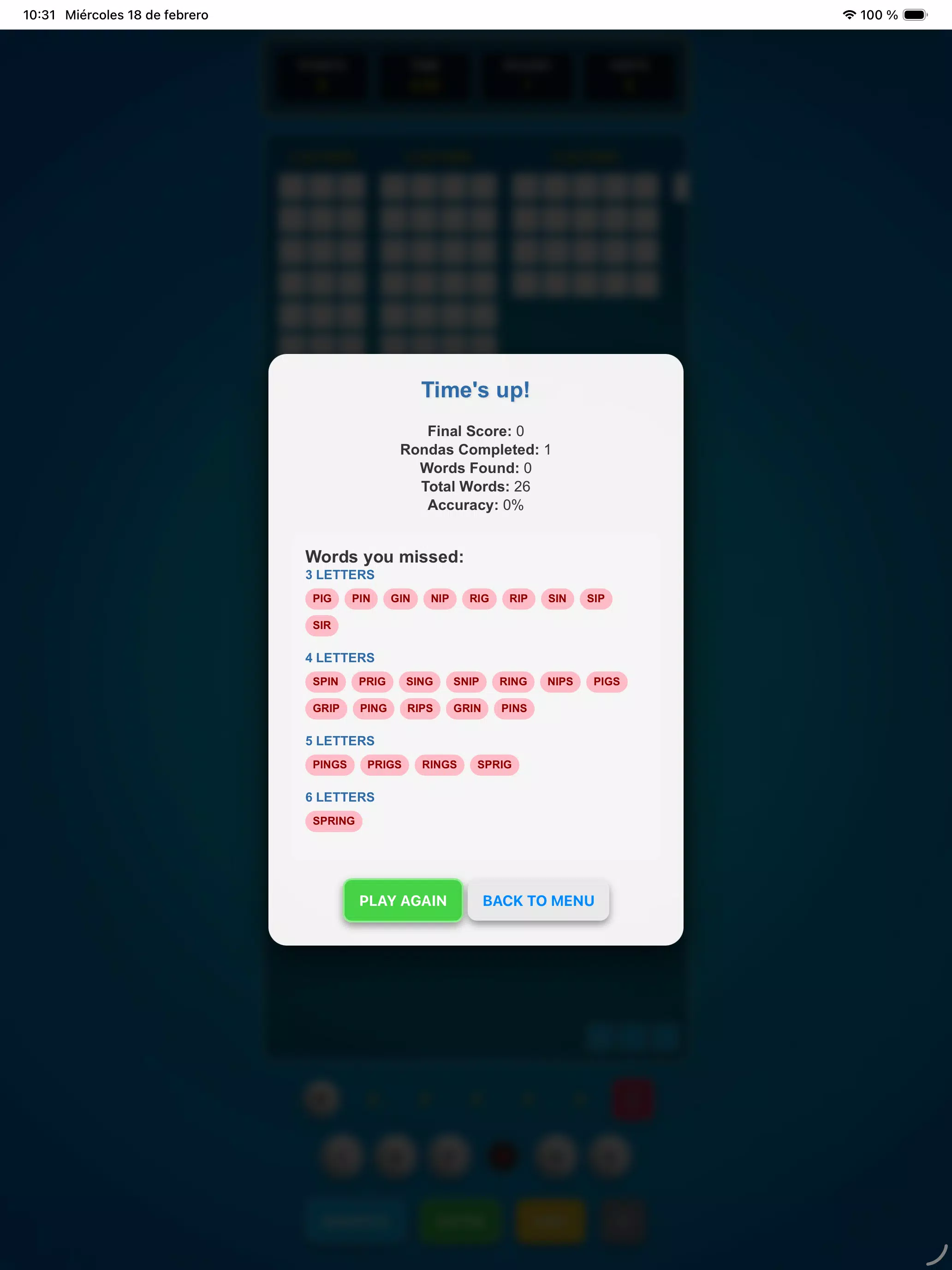 Text Twist 2 Puzzle Word Game Screenshot8