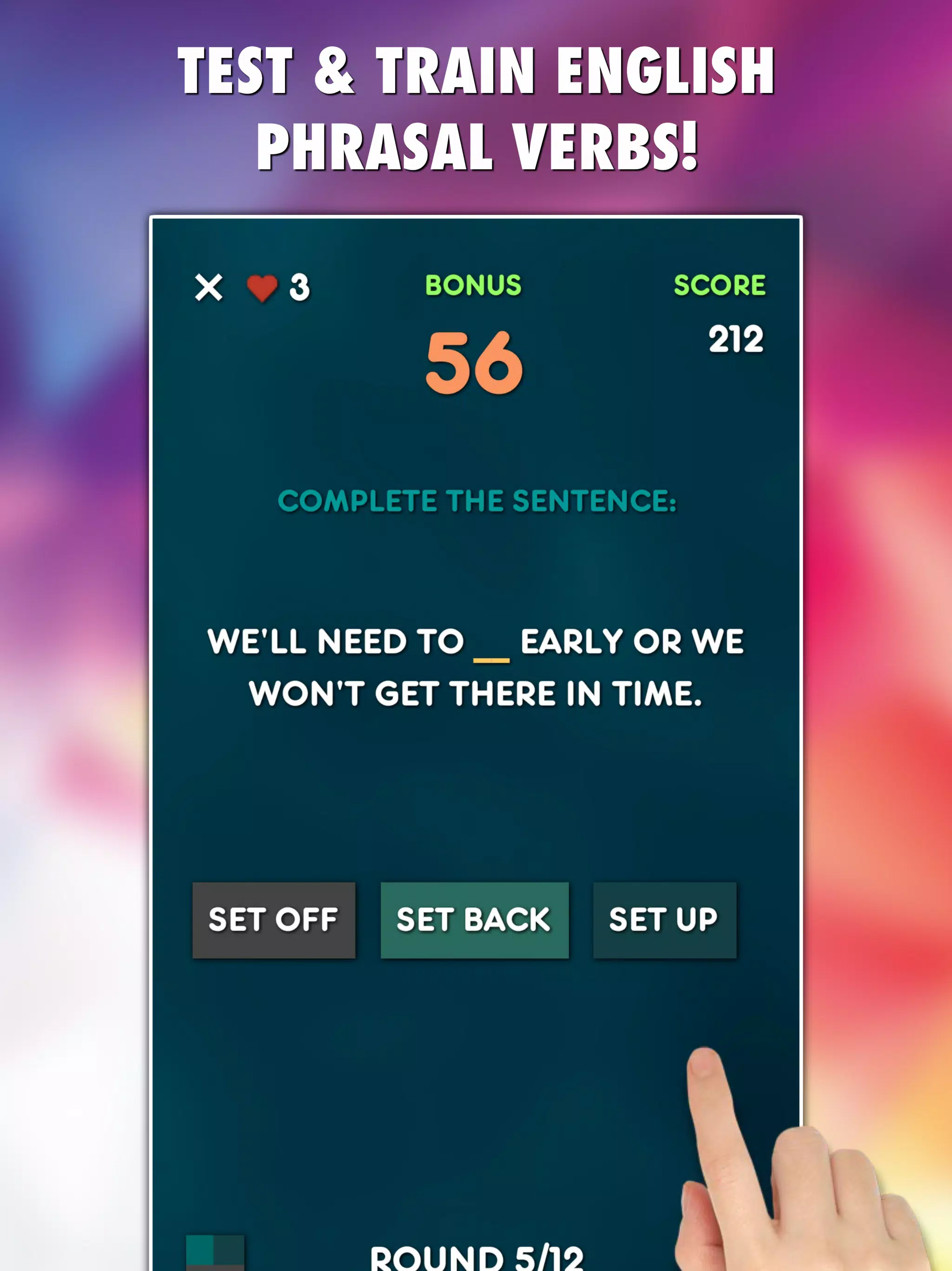 Phrasal Verbs Grammar Test Screenshot7
