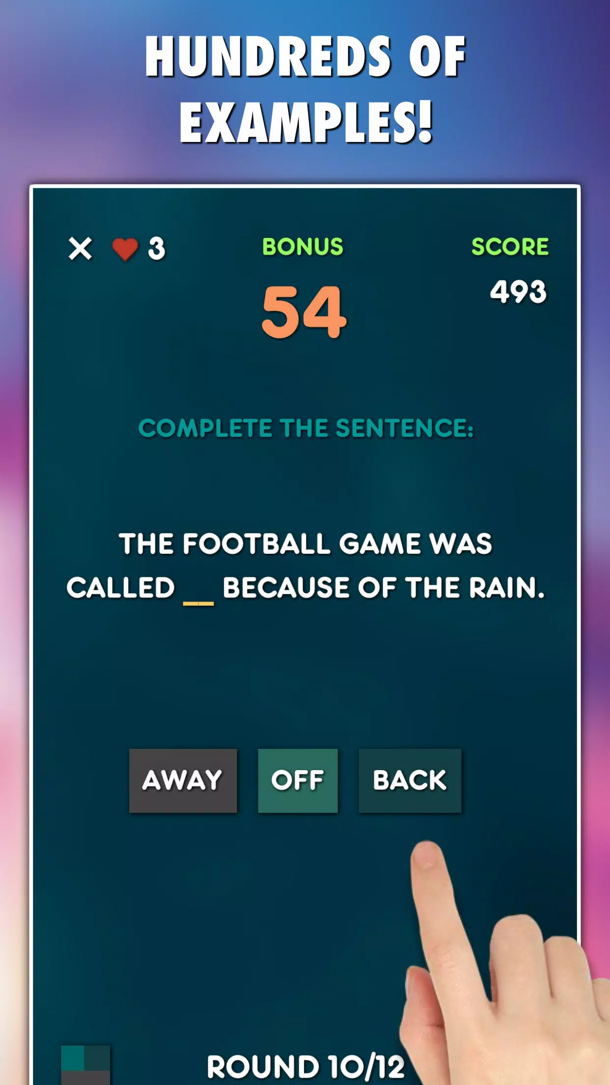 Phrasal Verbs Grammar Test Screenshot2