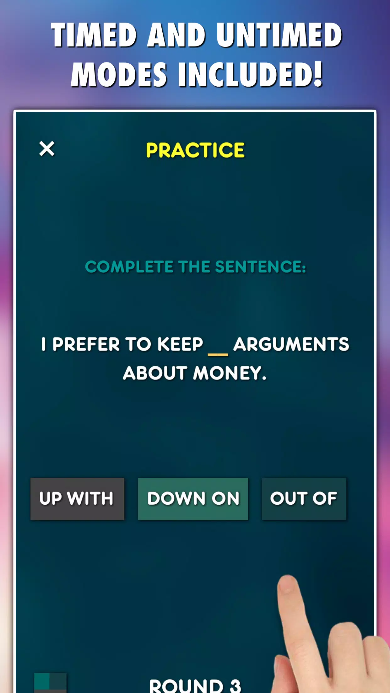 Phrasal Verbs Grammar Test Screenshot3