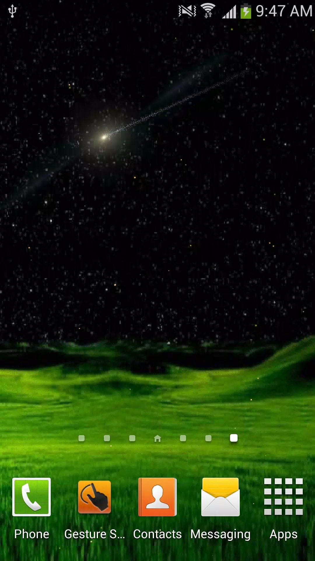 Meteors star night wallpaper Screenshot2