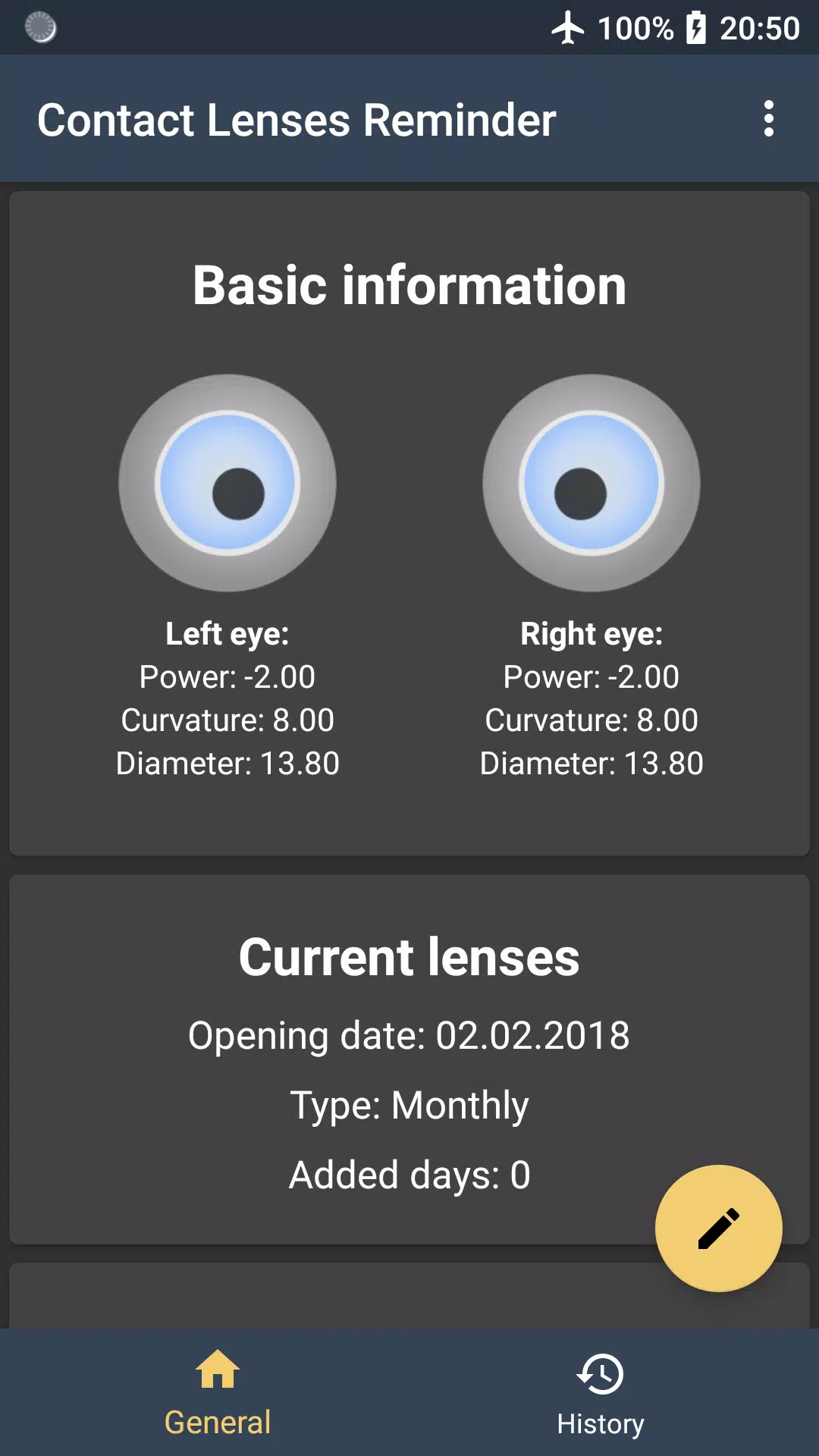 Contact Lenses Reminder Screenshot4