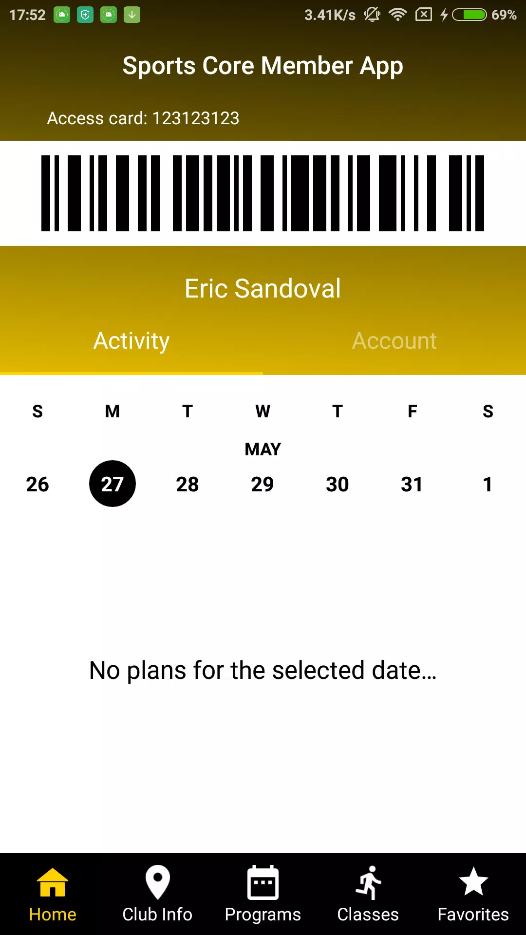 Sports Core Member App Screenshot2