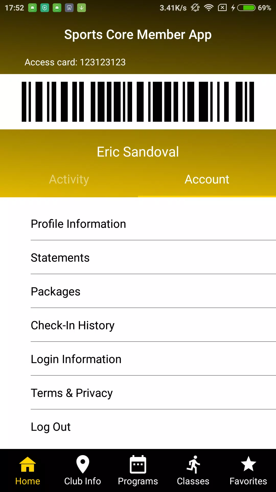 Sports Core Member App Screenshot3