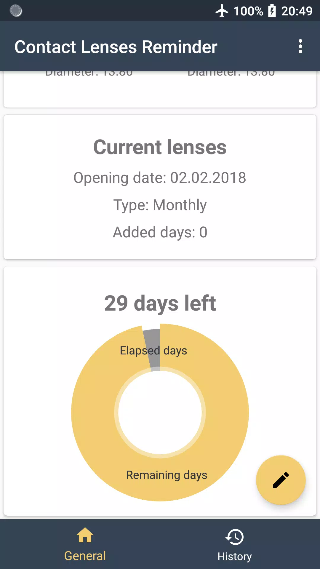 Contact Lenses Reminder Screenshot2
