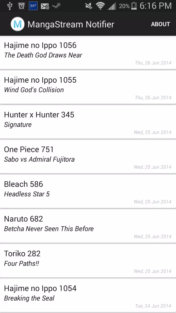 MangaStream Notifier Screenshot1